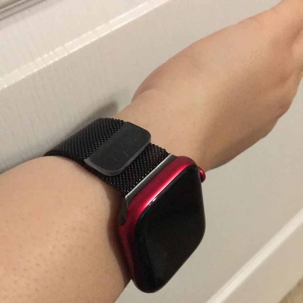 Black Steel Mesh Apple Watch Band